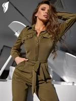 Комбинезон повседневный Bona Fide: Safari Jumpsuit "Khaki Velvet", хаки, M