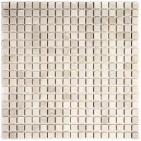 Мраморная мозаика Natural Mosaic 7M025-15T-(Crema-Marfil) бежевый светлый квадрат матовый