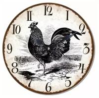 Часы настенные декоративные Петушок, L33,8 W3,5 H33,8 см KSM-235432