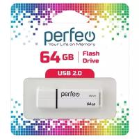 USB Флеш-накопитель USB накопитель Perfeo 64GB C01G2 White