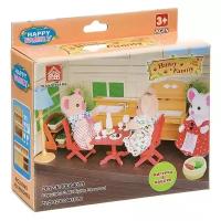 Игровой набор Happy Family с фигуркой зверюшки, кухня, 12,5х10х4 см арт.012-03B