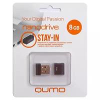 USB-накопитель Qumo 8GB, USB 2.0 (черный)