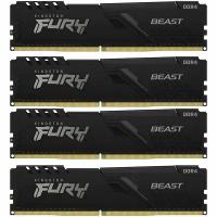 Оперативная память KINGSTON FURY Beast Black RGB DIMM DDR4 64GB (4x16GB) 3600 MHz (KF436C18BBK4/64)