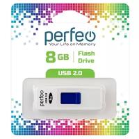 Флешка Perfeo S03 8 ГБ, white