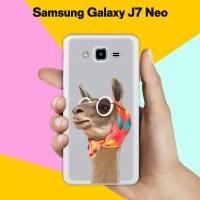 Силиконовый чехол на Samsung Galaxy J7 Neo Лама / для Самсунг Галакси Джей 7 Нео