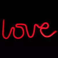 Световая надпись Love, 13x35 см. Красный, 1 шт