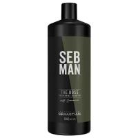Sebastian Professional SebMan Шампунь мужской для волос, бороды и тела, 1000 мл