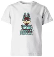 Детская футболка «Кот Робокоп - Cat Robocop» (140, белый)