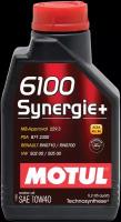 Синтетическое моторное масло Motul 6100 Synergie+ 10W40, 1 л, 1 кг