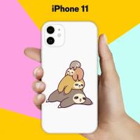 Силиконовый чехол на Apple iPhone 11 3 ленивца / для Эпл Айфон 11