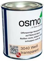 Osmo 3040 Масло с твердым воском цветное, Osmo Hartwachs-Ol Farbig, 125 литра, белое