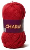 Пряжа Vita cotton Charm красный (4504), 100%мерсеризованный хлопок, 106м, 50г, 2шт