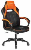 Кресло компьютерное Zombie VIKING 2 AERO, экокожа/ткань, черное/оранжевое