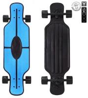 Скейтборд Y-SCOO Longboard Shark TIR 31 пластик 79 с сумкой BLUE/black