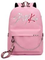 Рюкзак STRAY KIDS розовый с цепью №4