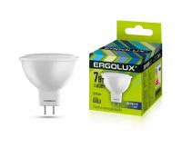 Светодиодная лампа GU-5.3 7Вт 220В ERGOLUX 12881 LED-JCDR-7W-GU5.3-6K, 6500K, 680Лм, холодный белый