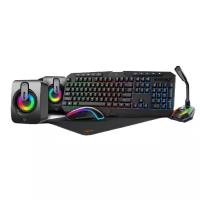 Игровой набор Porodo 5 in 1 Ultimate Gaming Kit with Rainbow Effect (PDX215-BK) Black