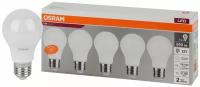 Лампа светодиодная OSRAM LED Value A 560лм, 7W 4000К нейтральный свет, E27, матовая, 5 шт