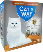 Наполнитель супер-комкующийся Cats way Box Sodium Grey Cat Litter для кошачьего туалета без запаха - 10 кг (коробка)