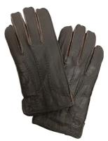 Перчатки мужские, натуральная кожа, подкладка шерсть, коричневые, размер 11