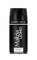 Malizia Дезодорант спрей Uomo Black and Wild, 150 мл, 166 г