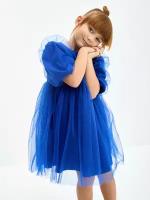 Платье для девочки, KOGANKIDS, 591-244-08, синий, 104 / 4 года