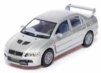 Машинка металлическая Kinsmart 1:36 Mitsubishi Lancer Evolution 7 инерционная, двери открываются. Серебристый