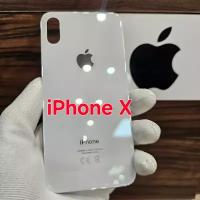 Крышка для iPhone X - задняя стеклянная панель "премиум качество" (белого цвета)