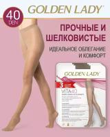 Колготки Golden Lady, 40 den, 3 шт., размер 2, бежевый