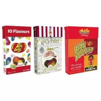 Конфеты Jelly Belly коробка 10 вкусов 35 гр. + Гарри Поттера Bertie Bott's 35 гр. + Ассорти Bean Boozled Flaming Five 45 гр. (3 шт.)