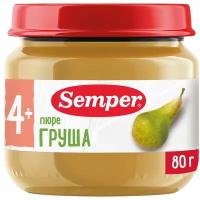 Semper - пюре груша, 4 мес, 80 гр