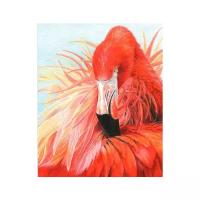 Раскраска по номерам карандашами "Фламинго"