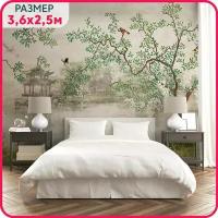 Фотообои на стену флизелиновые "Японский сад" в спальню, в гостиную или на кухню 360x250 см