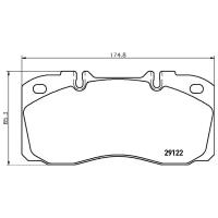 Дисковые тормозные колодки DON CVP025 для BMW, Iveco, Volkswagen (4 шт.)