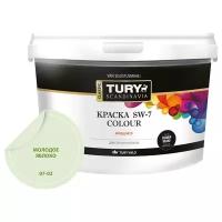 Краска акриловая TURY SW-7 Colour матовая молодое яблоко 2.4 л 2.4 кг