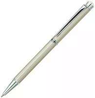 Ручка подарочная шариковая PIERRE CARDIN "Crystal", корпус бежевый, латунь, хром, синяя, PC0711BP 142463