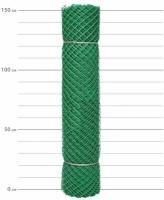 Решетка садовая пластиковая (ячейка 40х40 мм) рулон 1.5х10 м, Эконом, цвет зеленый. Эластичное ограждение используется для защиты плодов и молодых побегов от пагубного воздействия птиц и грызунов