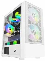 1STPLAYER Корпус FIREBASE X4-M White / mATX, TG / 1x120mm & 2x140mm LED fans inc. / X4-M-WH-2F1P-W-1F1-W