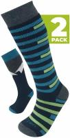 Носки Lorpen Merino Kids Ski 2 Pack Blue/Green (INT:XS)