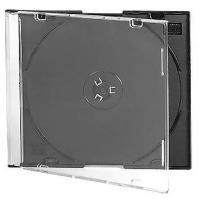 Бокс для CD/DVD дисков Slim Box, 5 шт, VS, прозрачно-черный, CDB-sl5