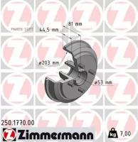 ZIMMERMANN 250.1770.00 Барабан тормозной