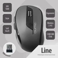 Мышь беспроводная Qumo Office Line серая 2.4G