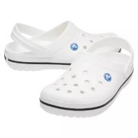 Сабо Crocs Crocband Clog, размер M9/W11 US, белый, черный