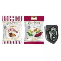 Конфеты Jelly Belly Гарри Поттера Bertie Bott's 54 гр. + Мармелад Jelly Slugs 59 гр. + Конфеты Эмблема факультета Слизерин 28 гр. (3 шт.)