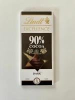 Lindt Excellence темный шоколад 90%, 100 г