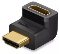 Переходник угловой Ugreen HD112 (20110) HDMI Male To Female Angled Up Adapter (вверх) чёрный