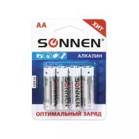 Батарейка Sonnen AA/LR06 (1.5 В) алкалиновая (блистер, 4шт.) (451085)