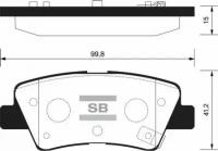 Колодки тормозные задние Sangsin Brake SP1407