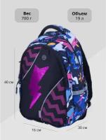 Рюкзак SKJB-UTO-441F, Молния, Seventeen, со светящимся элементом ( 7цветов), 40 x 30 x 16 см, унисекс