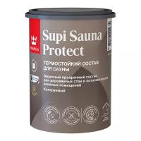 Tikkurila Supi Sauna Protect EP / Тиккурила Супи состав защитный для стен и потолков в бане и сауне 0.9 литра прозрачный